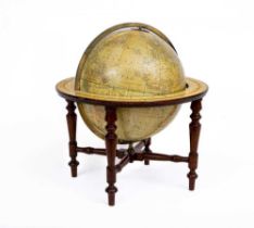 A SMITH'S REPRODUCTION 12" TERRESTRIAL TABLE GLOBE, "showing the most recent discoveries", signed
