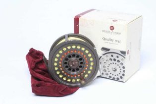 A HARDY VISCOUNT MKIII FLY FISHING REEL, 10/11, with floating line, Hardy bag and box (Est. plus 24%