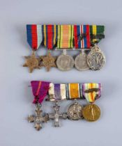 TWO FAMILIES OF MEDALS FROM WWI & WWII, awarded to Major Alexander Gladstone McTurk and Major Daniel