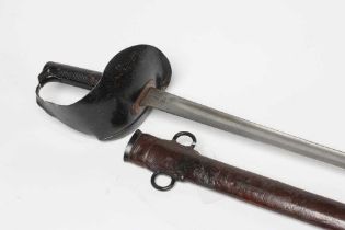 AN 1882 PATTERN CAVALRY TROOPER'S SWORD by Wilkinson, the 33 1/2" fullered blade stamped with