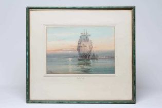 WILLIAM KNOX (1862-1925) Calm Waters, signed lower left, watercolour and gouache, 10" x 14",