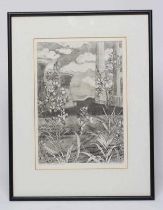 Y WENDY DE RUSETT (1945-2012) "Power Station Willow Herb", signed and inscribed in pencil,