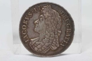 A JAMES II CROWN, 1688, 2nd bust (Est. plus 24% premium inc. VAT) Condition Report: Generally