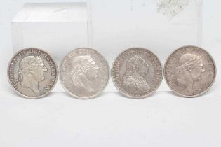 A CONSECUTIVE RUN OF GEORGE III BANK TOKENS, 1812 to 1815 inclusive, 3 Shillings (Est. plus 24%