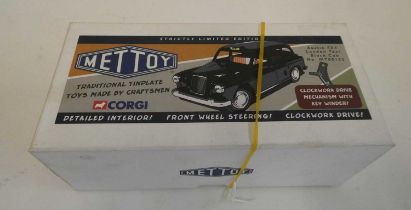 Mettoy Corgi London Taxi, boxed, Excellent to mint.