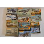 Twenty 1/72nd scale model aircraft kits by Matchbox, most models of Postwar jet aircraft and