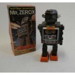 Horikawa (SH) Japan Mr ZEROX battery operated robot, plastic and tin construction in original box,