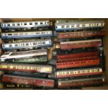 Unboxed passenger coaches by Triang, Hornby and others including BR carmine/cream and Inter-City