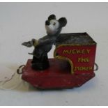 Mickey Mouse tender from the Wells Disney Mickey Train Set, fair to poor