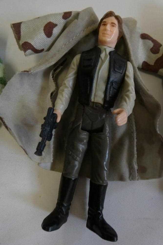 3 Star Wars figures, comprising Princess Leia Organa in comba poncho, Hans Solo in trench coat and - Image 3 of 4