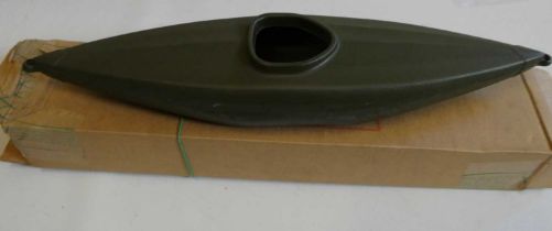 Cherilea Toys Action Man sized kayak finished in dark green plastic, boxed, excellent