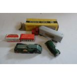 Two Chad Valley diecast clockwork vans, some paint loss, both items boxed, fair Buddy Toys