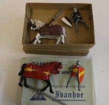 Two Timpo Knights in armour, both items boxed, excellent