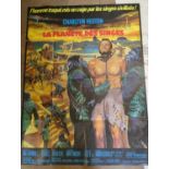 A French Planet of the Apes film poster, by Ets. Saint-Martin, 45 3/4" x 59 3/4", creased from