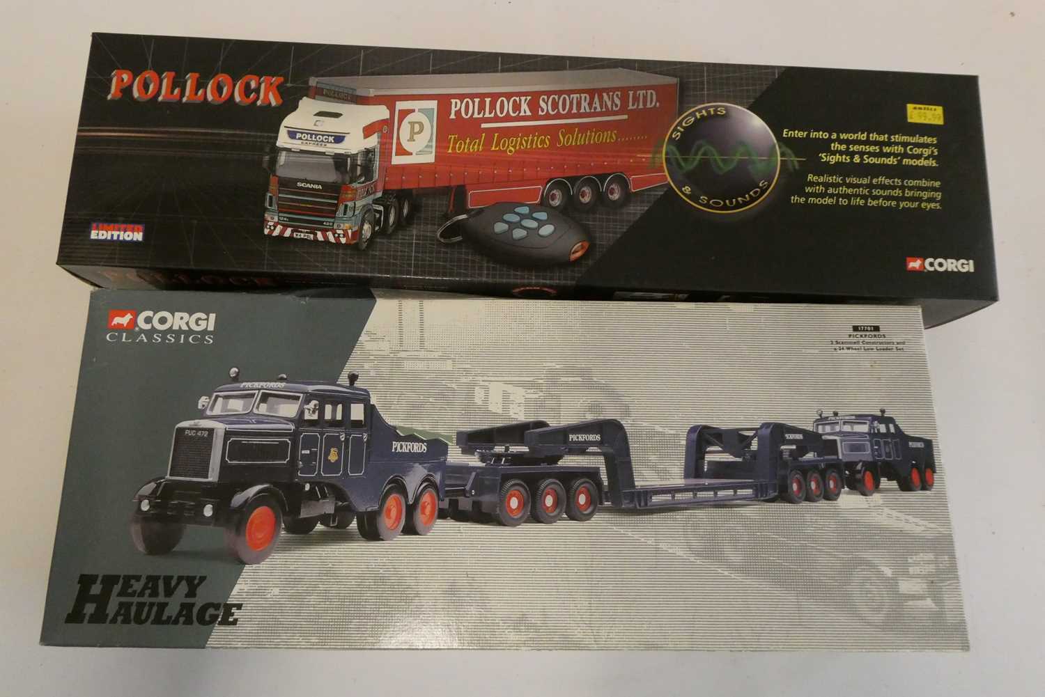 Corgi Pollock Scottrans limited Scania Truck, sound controller missing, All the classics heavy