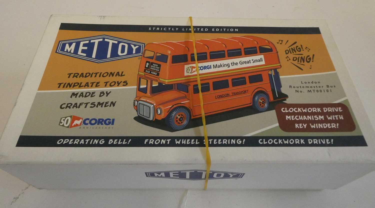 Mettoy Corgi London Bus, boxed, Excellent to mint