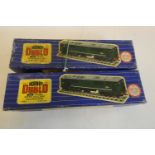 Two Hornby Dublo Co-Bo 3 rail diesel electric locomotives, items boxed, fair to good