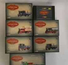 Seven Corgi Vintage Glory steam trucks including Fountain and Sentinel, all items boxed, excellent