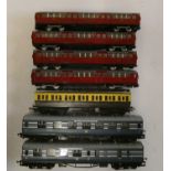 EFE London Underground train (unpowered), two Hornby Coronation coaches and one GWR Clear Story