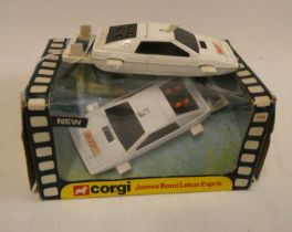 Corgi James Bond Lotus Esprit, box fair, model excellent and unboxed Lotus Free, poor