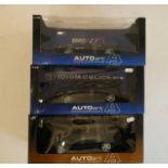 Auto Art 1/18th scale cars comprising Range Rover, Toyota, Celica and BMW Z8, all items boxed, mint