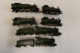 Six GWR locomotives by Mainline, Airfix and Lima comprising 14xx 0-4-2 tank, 57xx 0-6-0 tank, 84xx