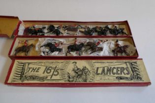 Britains The 16/5th Lancers, early box, good, Lifeguards, box AF, and Timpo Knight, good (proceeds