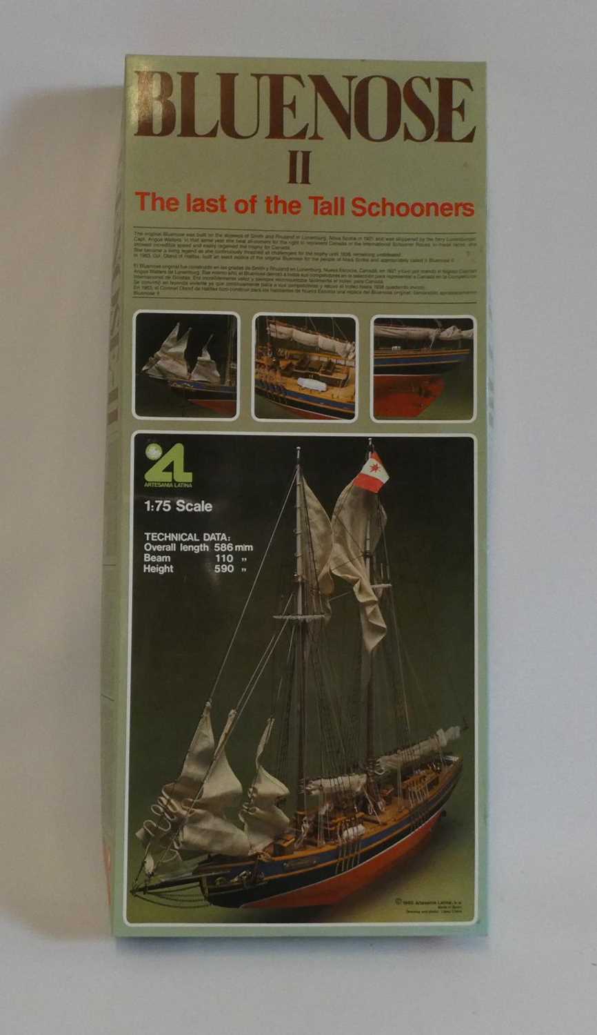 Artesania Latina Bluenose II Model Ship kit (incomplete) and an ESTAS Rocket kit boxed, good