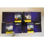 Four Scalextric Ford GT40s comprising 1966, 1968, 1969 and 2003 versions, all items boxed,