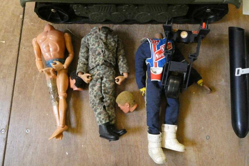 Accessoires Action Man Allemands Mattel 1980 Militaire Vintage Plastique Tissu