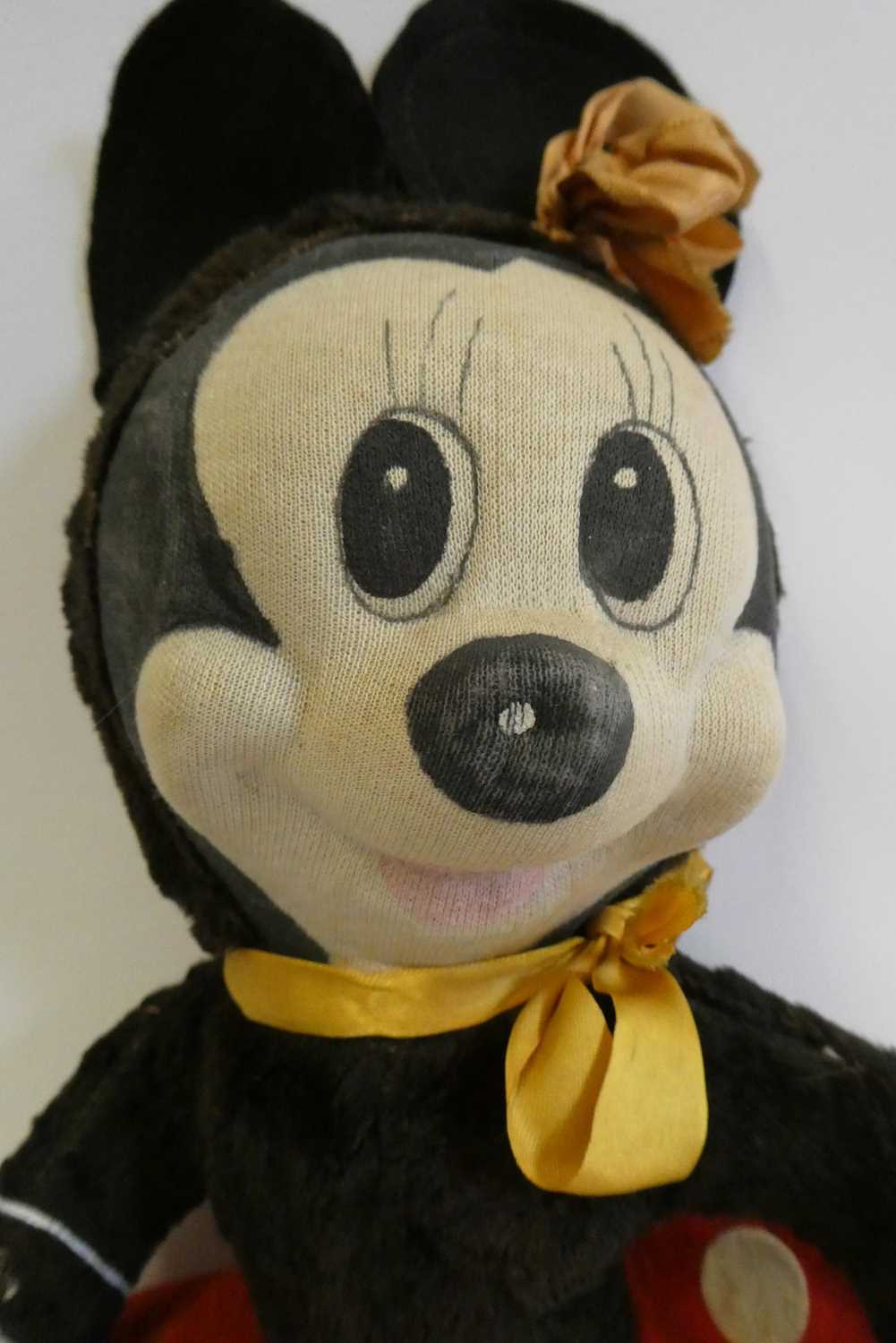 Merrythought Minnie Mouse, with fabric face, plush body, felt clothing and maker's label to foot, - Image 2 of 4