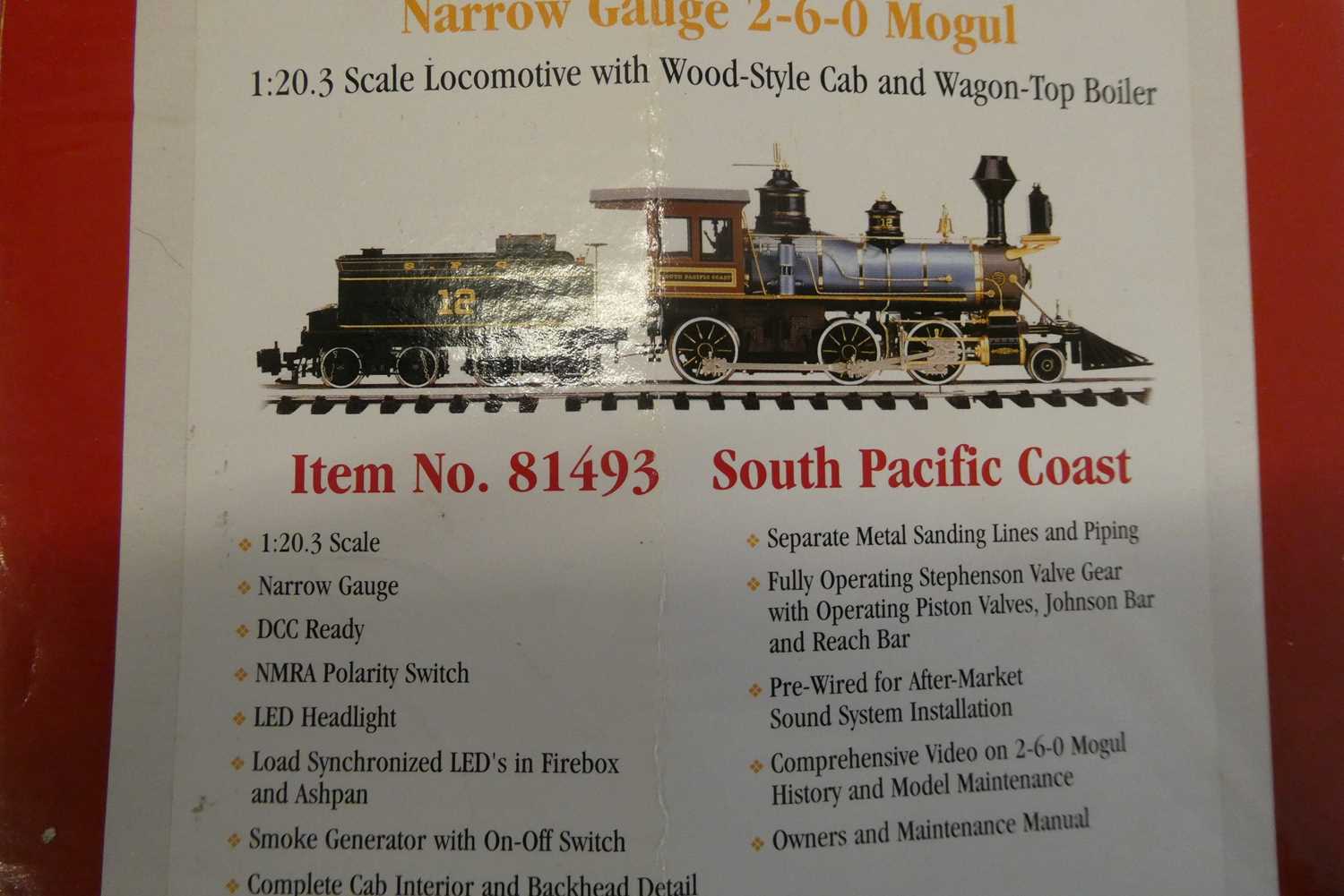 Bachmann Spectrum narrow gauge Mogul locomotive South Pacific Coast, good - Image 2 of 2