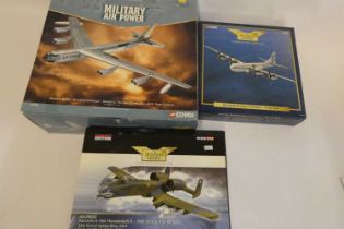Corgi Aviation Archive A-10 Thunderbolt, Boeing B-29 and Boeing B-52C, all items boxed, fair to