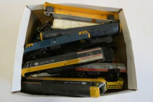 Playworn locomotive bodies and spare parts by Triang, Hornby and others, fair to poor