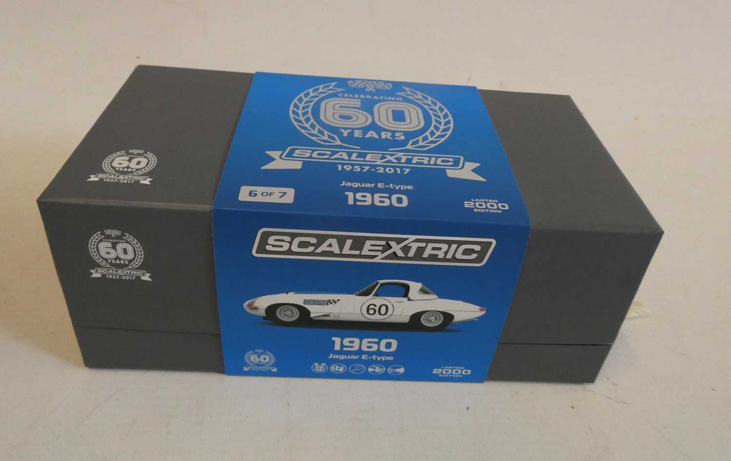 Scalextric 60 Years Edition of Jaguar E Type, boxed, mint