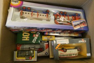 Boxed Late issue diecast vehicles from various makers including Corgi, Lido, Dinky and others, all