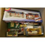 Boxed Late issue diecast vehicles from various makers including Corgi, Lido, Dinky and others, all