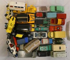 Unboxed playworn diecast cars by Corgi, Matchbox and others including VW television van,
