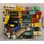 Unboxed playworn diecast cars by Corgi, Matchbox and others including VW television van,