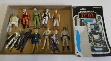 11 Star Wars figures and accessories, comprising Han Solo Hoth Battle Gear, See-Threepio, Artoo-