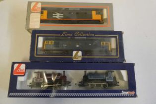 Lima models Railfreight Class 26, BR blue Class 27 and two small Hornby 0-4-0 saddle tanks, good