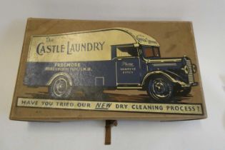 Castle Laundry Wandsworth Park, SW18 Dry Cleaning box, circa 1930s, in good condition