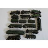 Twelve unboxed locomotives by Hornby Dublo comprising three A4 class locomotives, four N2 Tank
