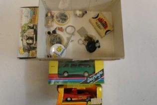 Solido Alfa Romeo Race car, Russian, Passenger Van 43rd scale, Portuguese tinplate Taxi cab and a