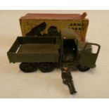 Britain’s Army Lorry with driver, box lid, one flap missing, model has slight bend in front axle,