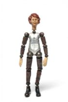 Bucherer Acrobatic Doll, with metal articulated body stamped "MADE IN SWITZERLAND PATENTS APPLIED