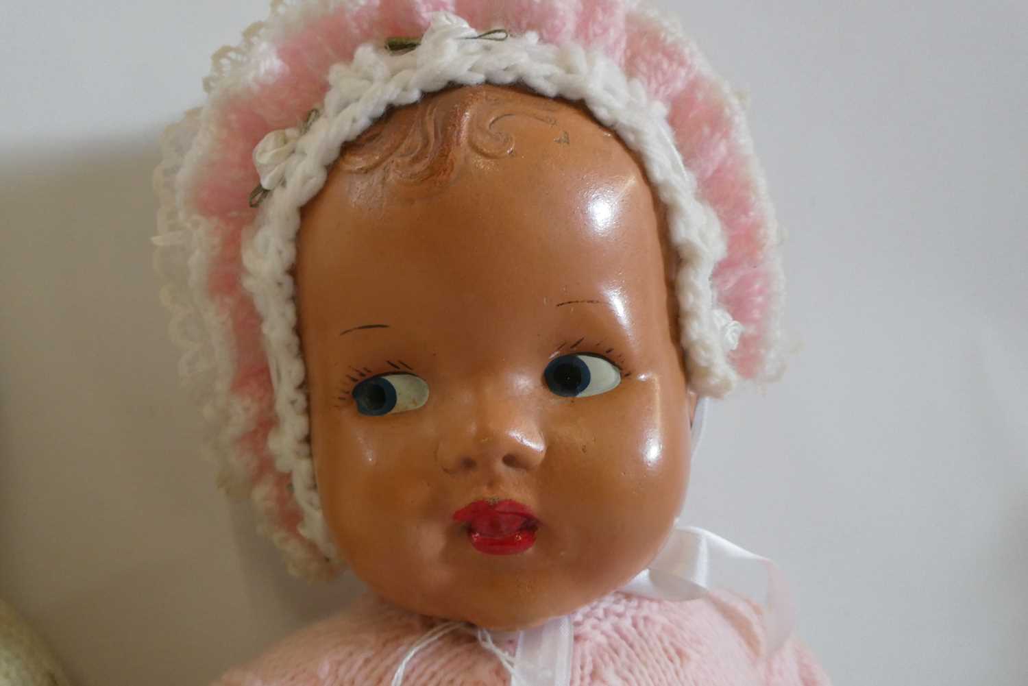 Three vintage dolls, comprising an 18" Armand Marseille 351/4k baby doll with sleeping eyes, another - Image 3 of 3