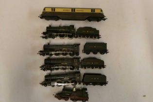 Six GWR Locomotives by Hornby and Lima comprising Express Parcels van, County of Bedford St David,