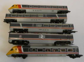 Hornby A.P.T. 5 car passenger train with two driving trailer and motor unit, good