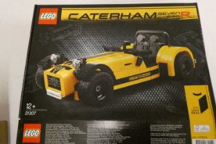 Lego set 21307, Caterham, boxed Condition Report: Generally good, built, appears complete, but not